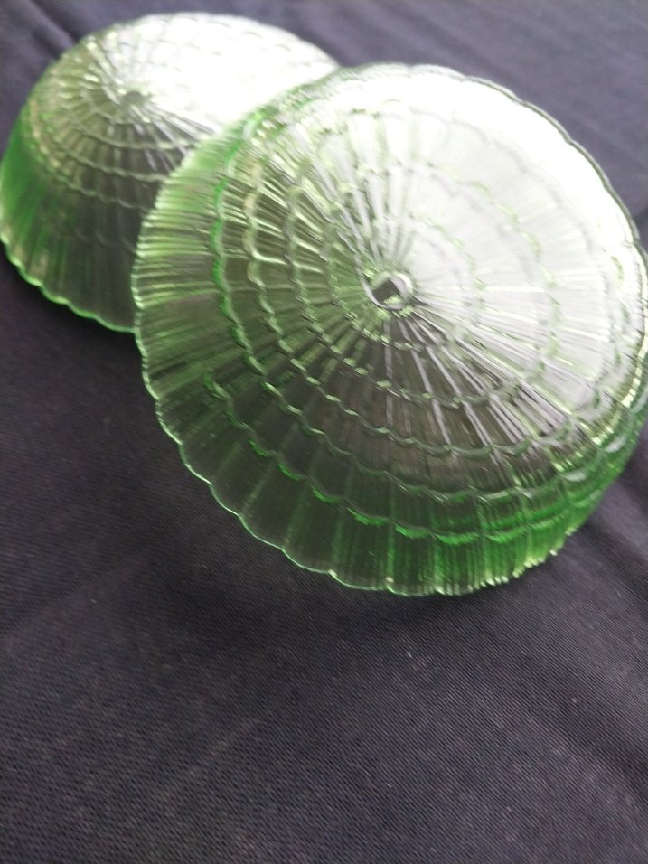 Eskilerden Yeşil Kabartmalı Cam Kase - Görsel 5