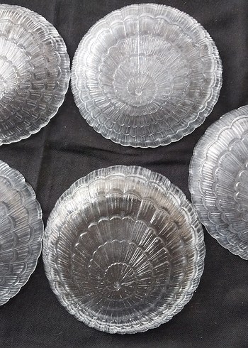 Eskilerden kalma Soyut desenli çağdaş cam tabak seti - Görsel 6