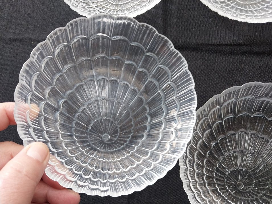 Eskilerden kalma Soyut desenli çağdaş cam tabak seti - Görsel 4