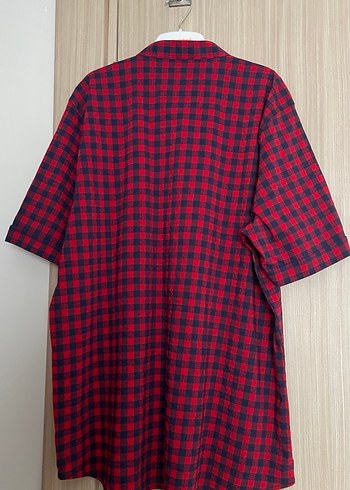 Kırmızı Kareli Erkek Kısa Kollu Gömlek - Görsel 5