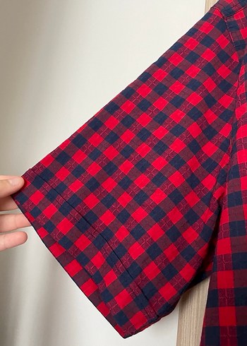 Kırmızı Kareli Erkek Kısa Kollu Gömlek - Görsel 3