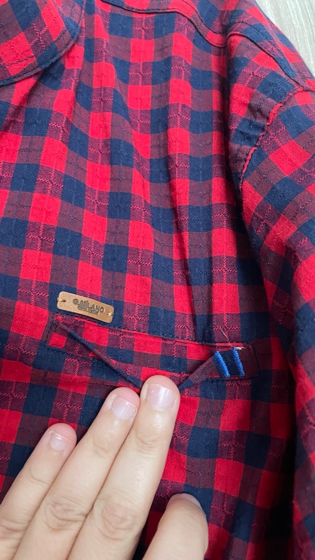 Kırmızı Kareli Erkek Kısa Kollu Gömlek - Görsel 4