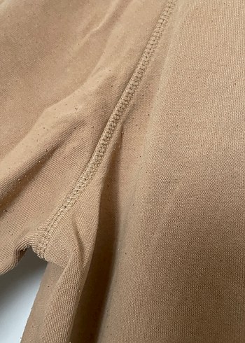 Bej Kadın Süet Sweatshirt - Görsel 3