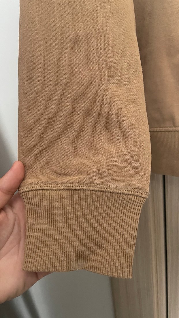 Bej Kadın Süet Sweatshirt - Görsel 4