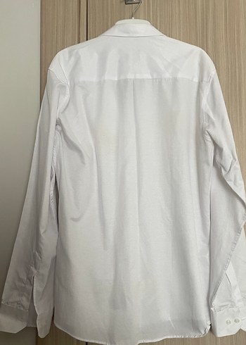 Beyaz Klasik Keten Erkek Gömlek - Görsel 7