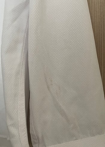 Beyaz Klasik Keten Erkek Gömlek - Görsel 2