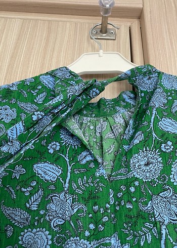 Yeşil Bohem Uzun Kollu Hamile Elbisesi - Görsel 4