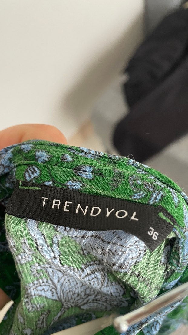 Yeşil Bohem Uzun Kollu Hamile Elbisesi - Görsel 5