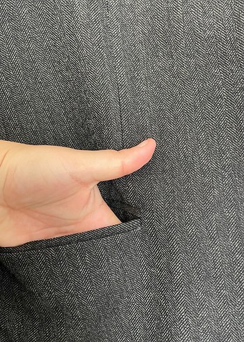 Gri Düğmeli Erkek Takım Elbise Ceketi - Görsel 2