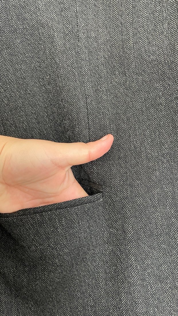 Gri Düğmeli Erkek Takım Elbise Ceketi - Görsel 2