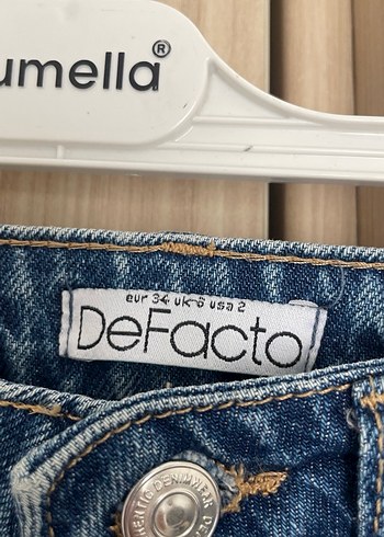 Mavi Bol Kesim Midi Kadın Kot Pantolon - Görsel 2