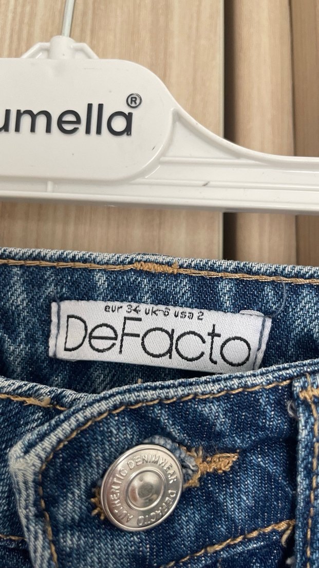 Mavi Bol Kesim Midi Kadın Kot Pantolon - Görsel 2