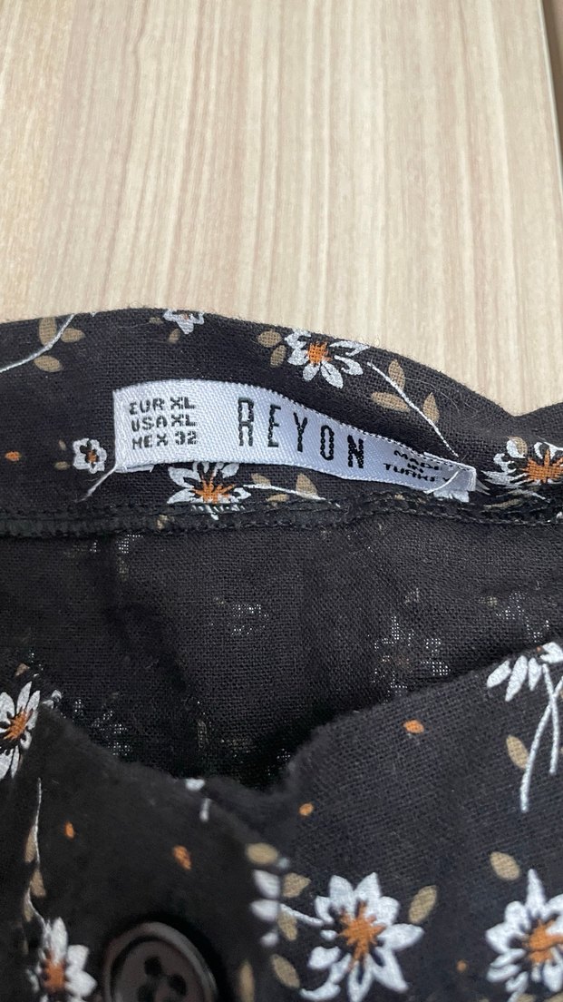 Siyah Çiçek Desenli Uzun Bohem Elbise - Görsel 2