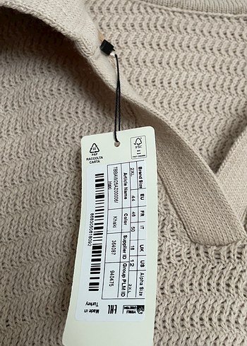 Bej Örgü Kadın Triko Kazak - Görsel 2
