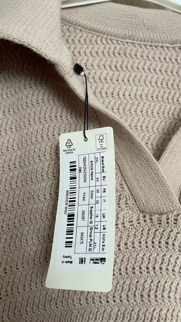 Bej Örgü Kadın Triko Kazak - Görsel 2