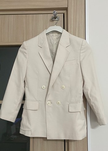 Diğer Ekru Cift Sirali Blazer Ceket