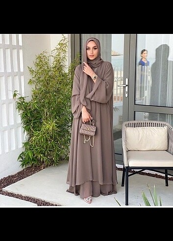 universal Beden kahverengi Renk Abaya ferace