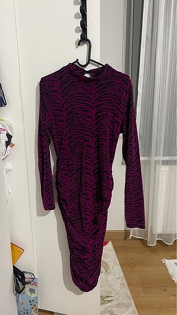 Diğer Zebra elbise diz üstü