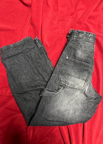 Bershka gri baggy jean - Görsel 2