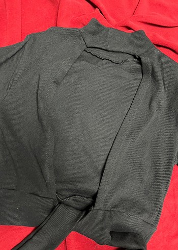 Kadın Siyah Yarım Balıkçı Yaka Triko sırt dekolteli - Görsel 3