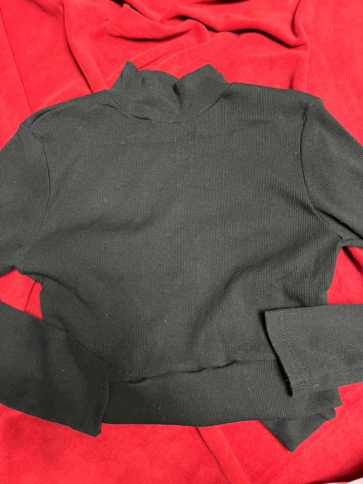 Kadın Siyah Yarım Balıkçı Yaka Triko sırt dekolteli - Görsel 2