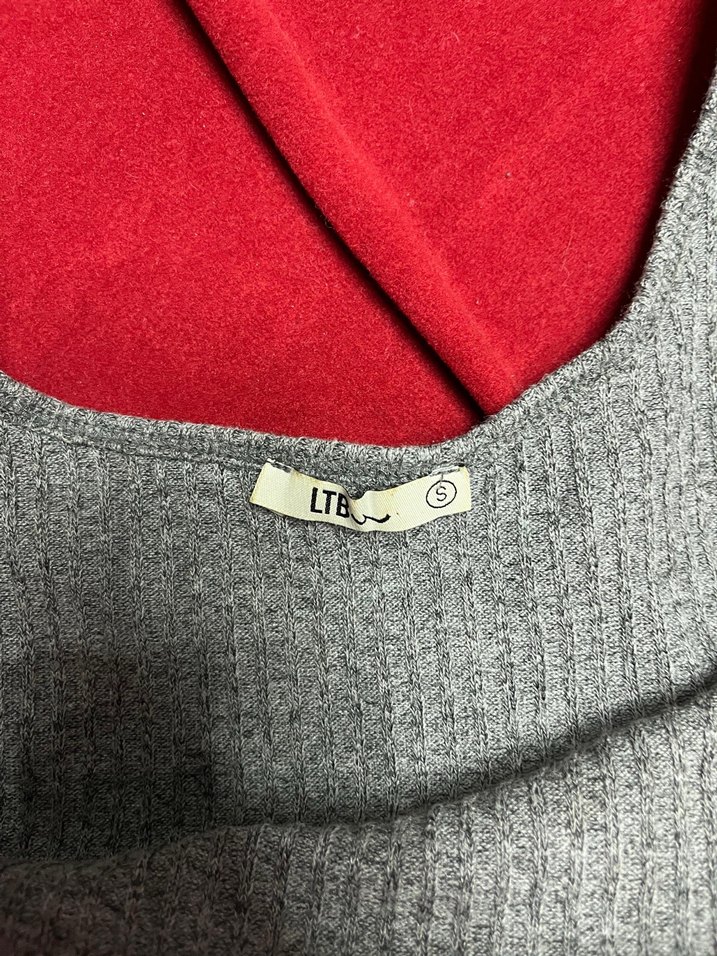 LTB Gri Triko Elbise - Görsel 2