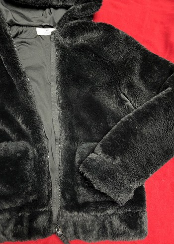 HM çocuk siyah kürk ceket - Görsel 3