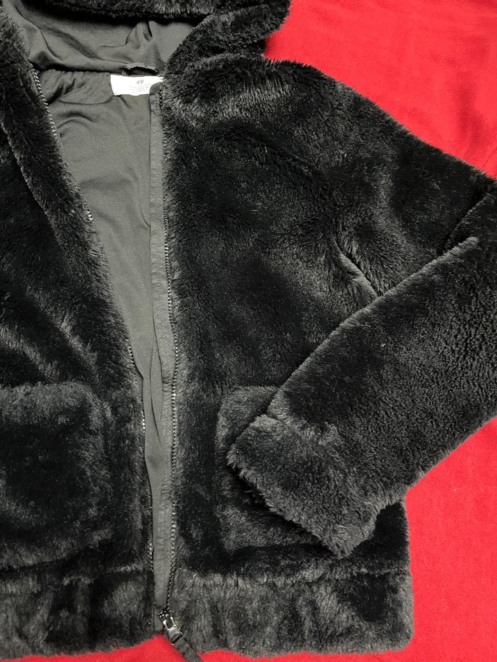 HM çocuk siyah kürk ceket - Görsel 3