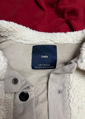 Zara krem rengi yünlü ceket - Görsel 5