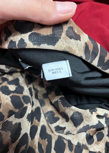 Kahverengi Leopar Desenli bluz - Görsel 3