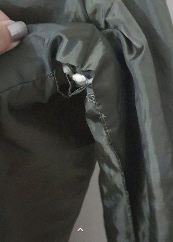 m Beden Kadın Haki Renk Rahat Kesim Fermuarlı Ceket