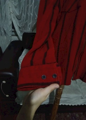 Bordo Kapüşonlu Fermuarlı Kadın Ceket - Görsel 3