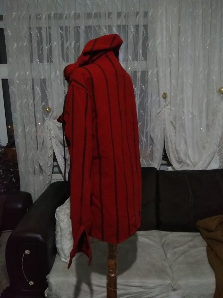 Bordo Kapüşonlu Fermuarlı Kadın Ceket - Görsel 4