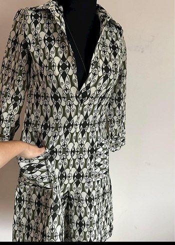 Düğmeli Gri Desenli - Görsel 2