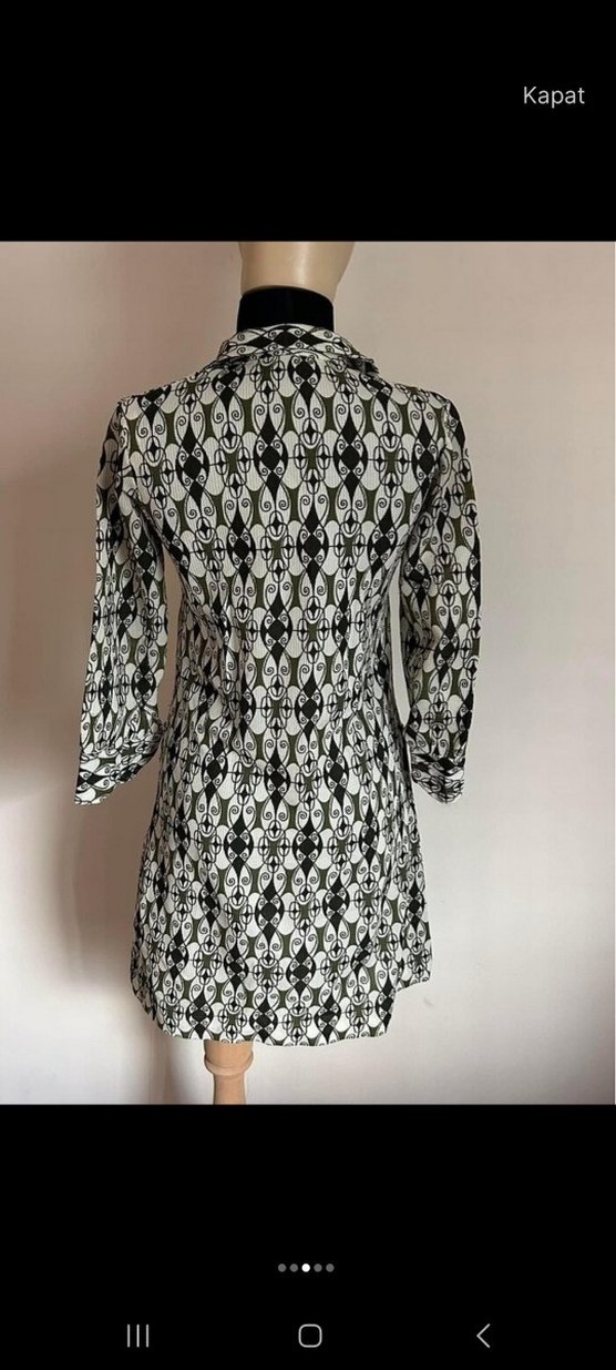 Düğmeli Gri Desenli - Görsel 3