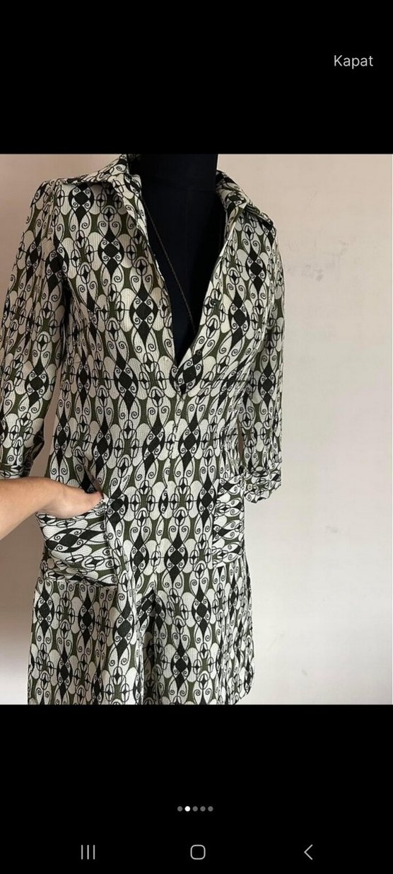 Düğmeli Gri Desenli - Görsel 2