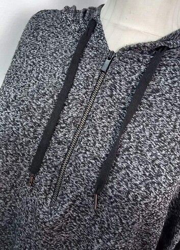 m Beden gri Renk Gri fermuarli sweatshirt