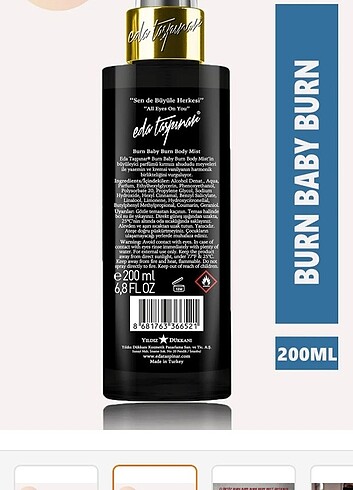 Eda Taşpınar Eda taspinar burn baby burn body mist 200 ml