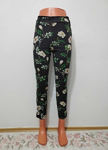 Cicekli desen hm pantolon klasik - Görsel 3