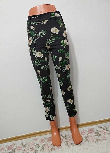 Cicekli desen hm pantolon klasik - Görsel 8