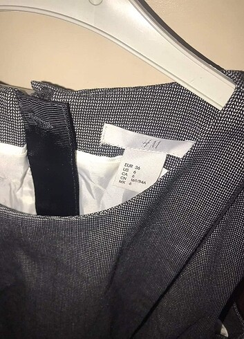 H&M Gri elbise kolsuz klasik