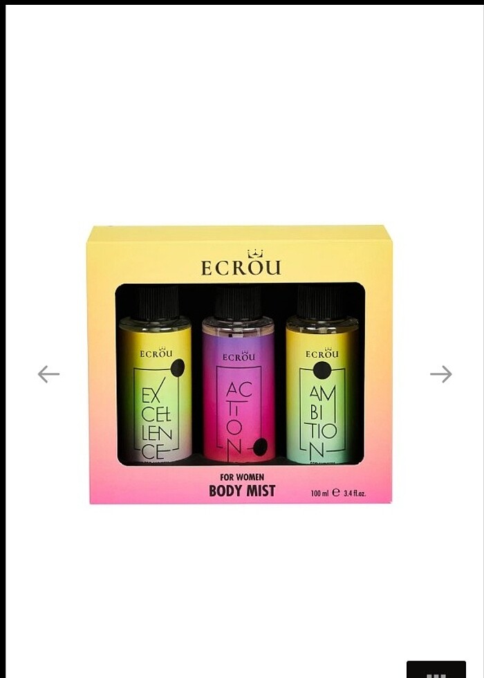 Ecrou body mist 3lu. Guzel hediyelik de bir settir - Görsel 4
