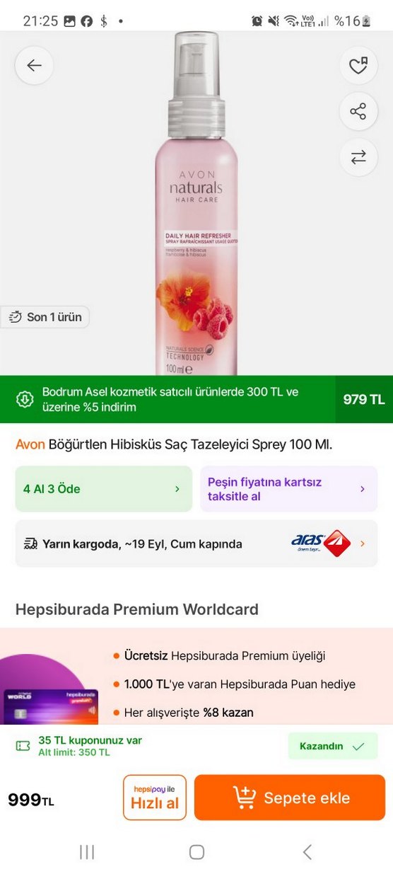 Avon Naturals Saç Bakım Spreyi 100 ml - Görsel 2