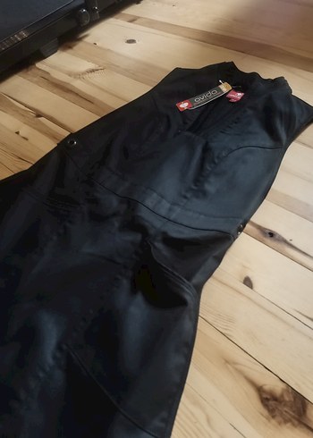 s Beden Avıd V Yakalı Siyah tunic Jean kumaş