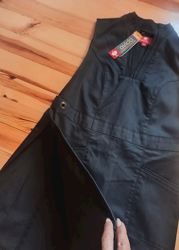 Diğer Avıd V Yakalı Siyah tunic Jean kumaş