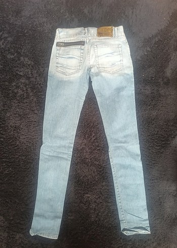 Kadın Gri Bağcıklı Kemerli Skinny Denim Pantolon