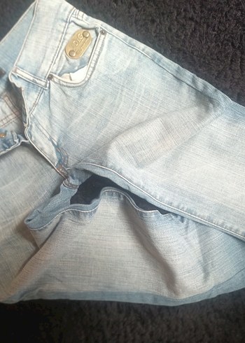 26 Beden mavi Renk Kadın Gri Bağcıklı Kemerli Skinny Denim Pantolon