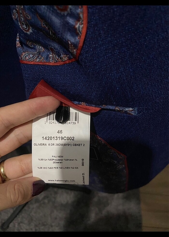 Lacivert ceket - Görsel 2