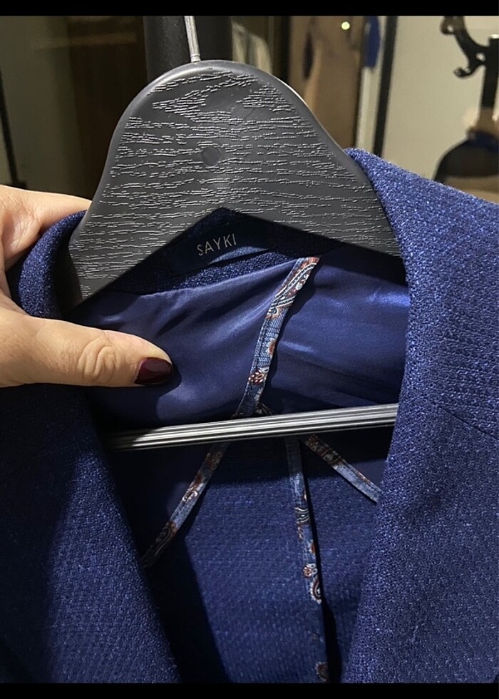 Lacivert ceket - Görsel 3