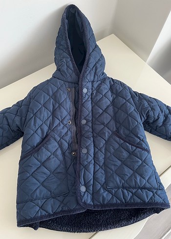 24-36 Ay Beden Koyu Mavi Erkek Çocuk Kapitone Mont
